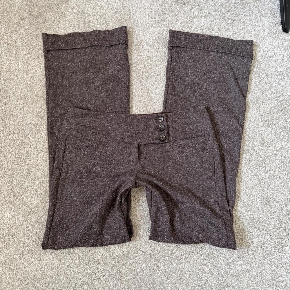 Vintage Charlotte Russe Brown Office Siren Flare Trousers — Size 7